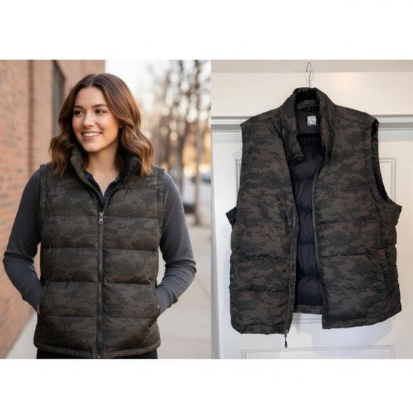 32° Heat Weatherproof Women's Packable Ultra Light Down Vest XL - Coffee Camo Gr - Picture 1 of 5